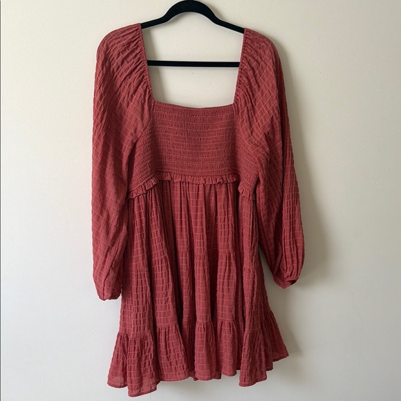 ARULA Rust Smocked Mini Dress - Picture 2 of 2